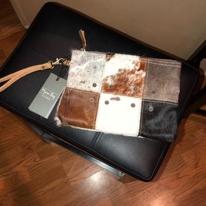 Myra Cowhide Wristlet